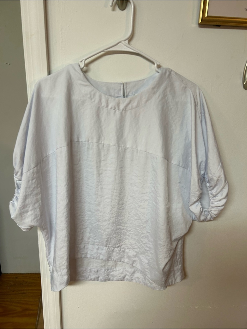 Prologue Light Blue Relaxed Linen-Blend Tunic
